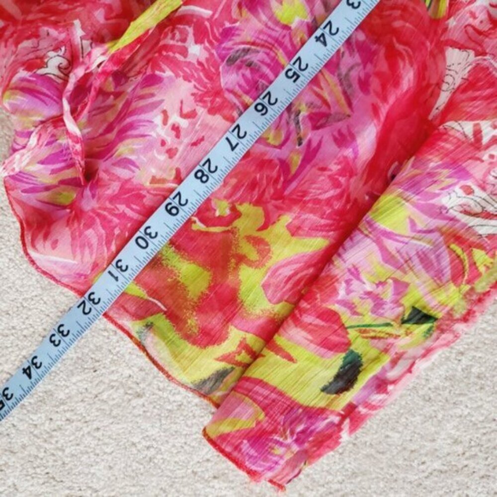 Vintage Sahiba Boho Beaded Abstract Floral Sheer Fairy Whimsical Swim Cover L - Picture 5 of 7